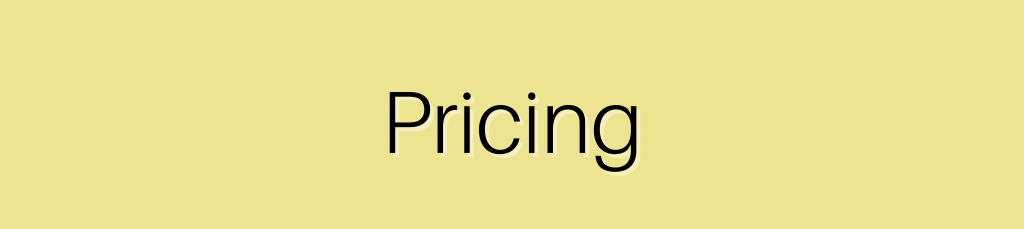 tweaked pricing